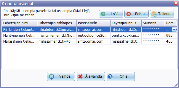 Sähköpostipalvelimet